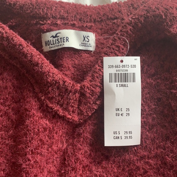 Red Hollister cardigan - Picture 2 of 3